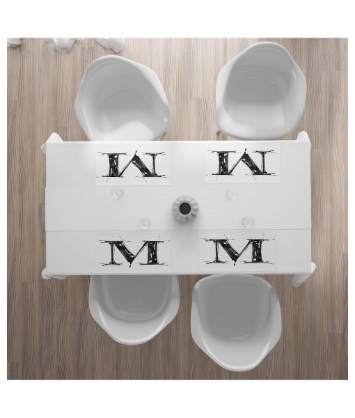 Letter M Place Mats  Set of 4