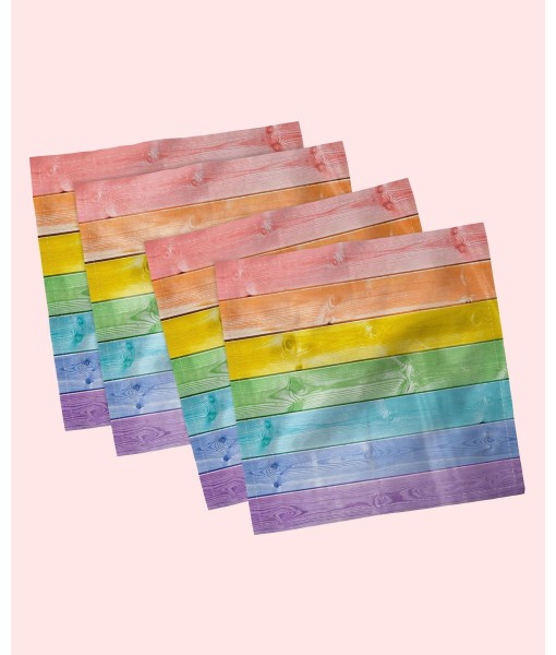 LGBT Wooden Set of 4 Napkins  12