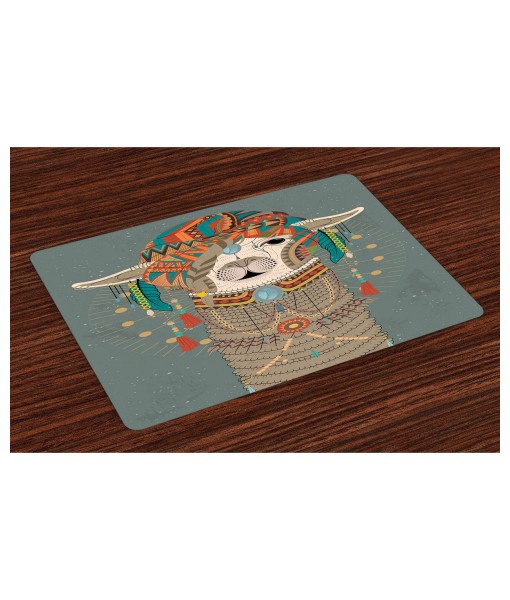 Llama Place Mats  Set of 4