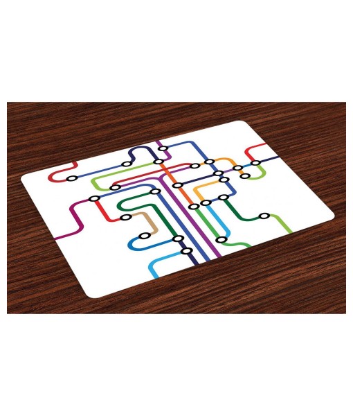 Map Place Mats  Set of 4