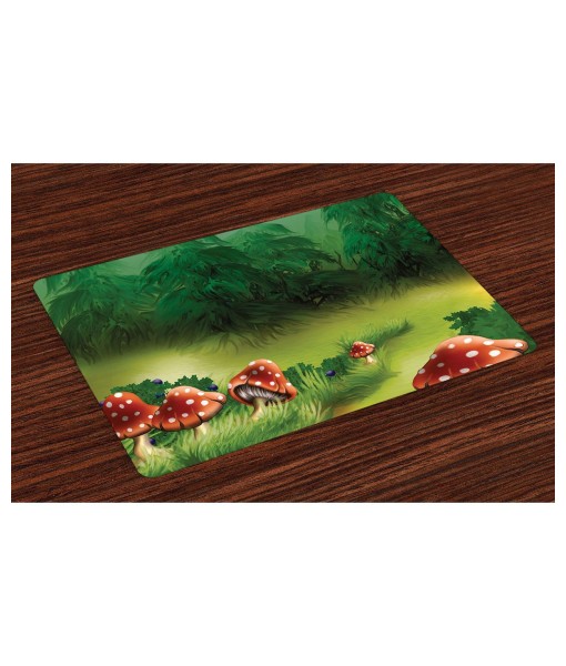 Mushroom Place Mats  Set of 4