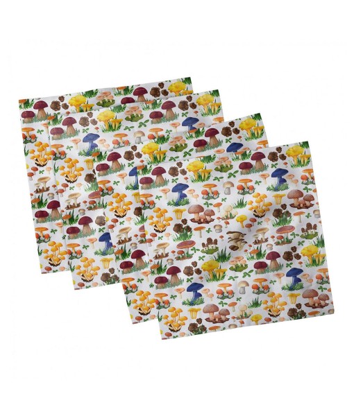 Mushroom Set of 4 Napkins  12