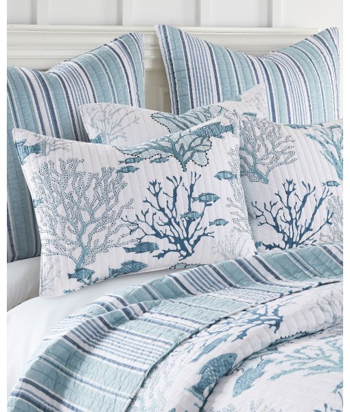 Lacey Sea 2-Pc. Quilt Set  Twin