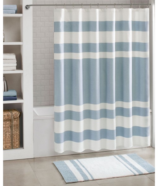 CLOSEOUT! Spa Waffle 3M-Scotchgard™ Shower Curtain  108