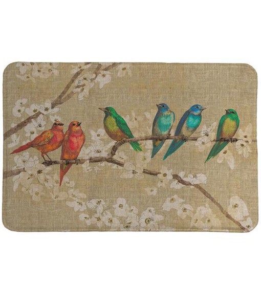 Birds And Blossoms Memory Foam Rug